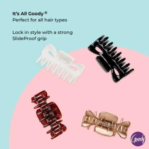 14 Goody Slide Proof Hair Claws - Picture 6 of 6